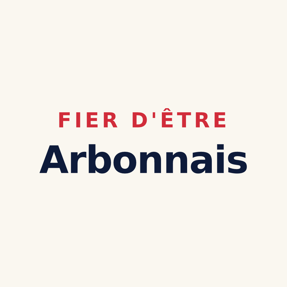 Tasse « Fier d'être Arbonnais » — design pour Arbonne-la-Forêt
