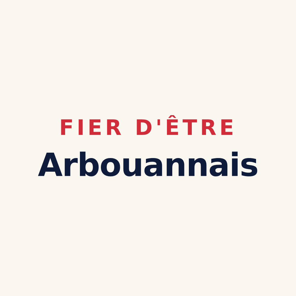 Tasse « Fier d'être Arbouannais » — design pour Arbouans
