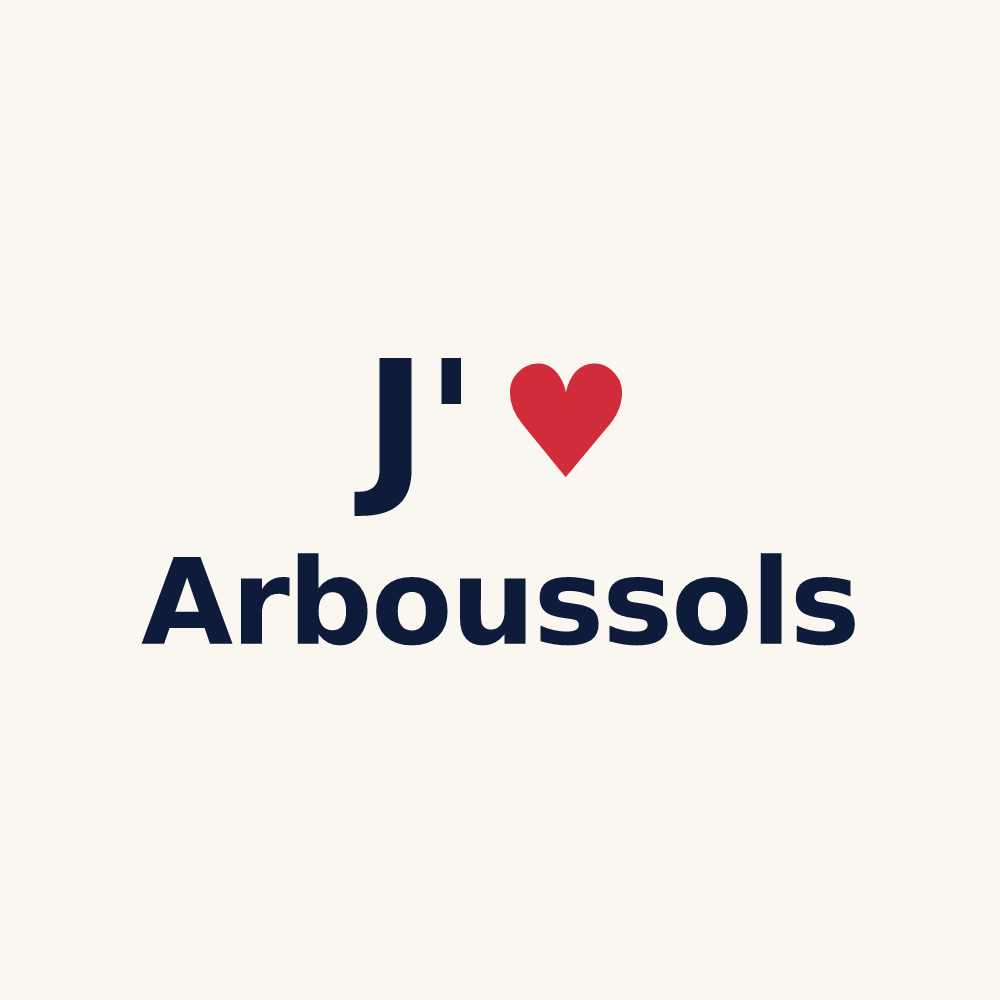 Tasse personnalisée Arboussols — design J'aime Arboussols
