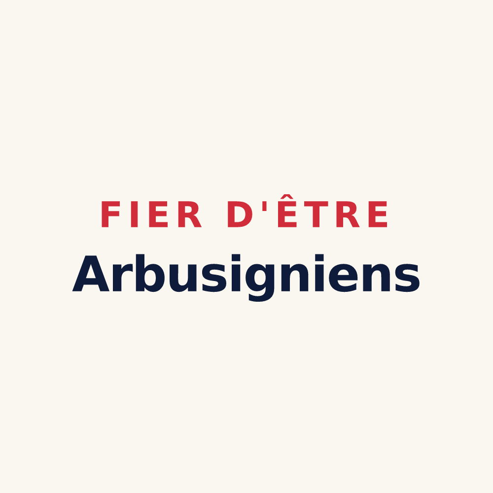 Tasse « Fier d'être Arbusigniens » — design pour Arbusigny
