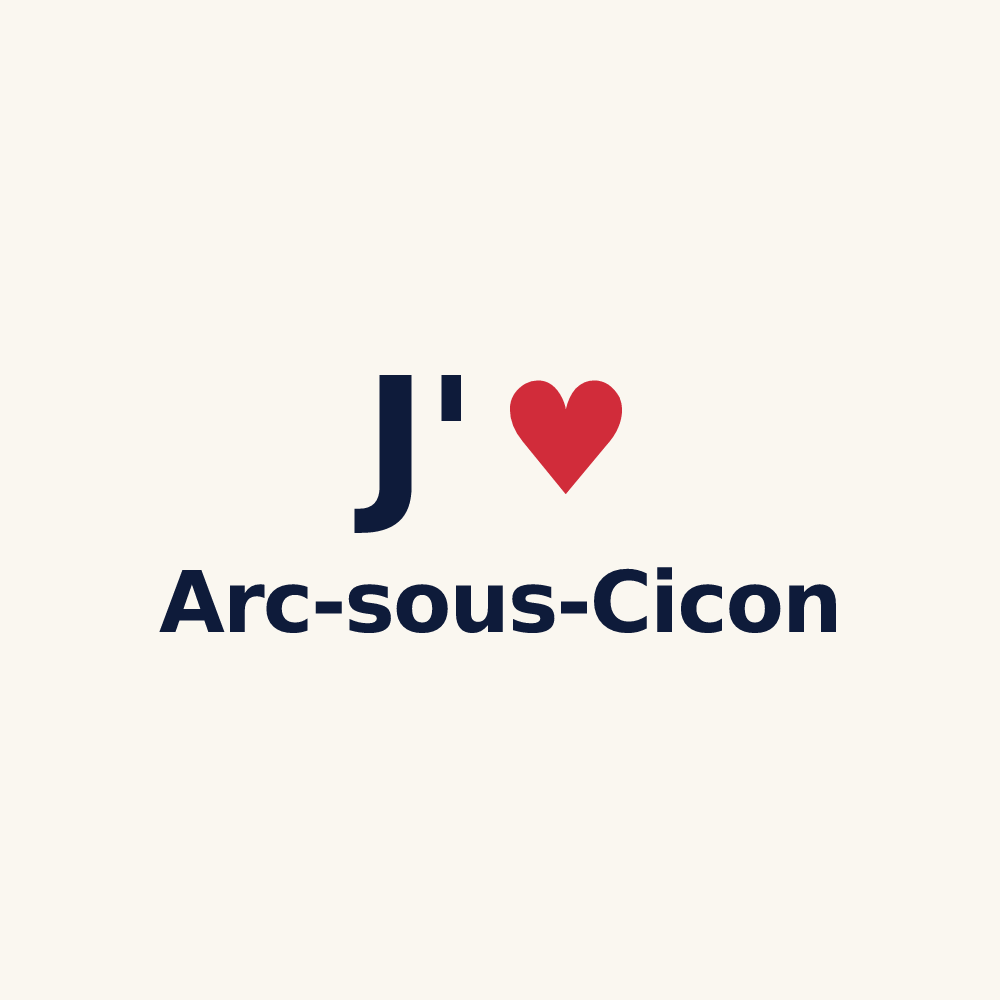 Tasse personnalisée Arc-sous-Cicon — design J'aime Arc-sous-Cicon