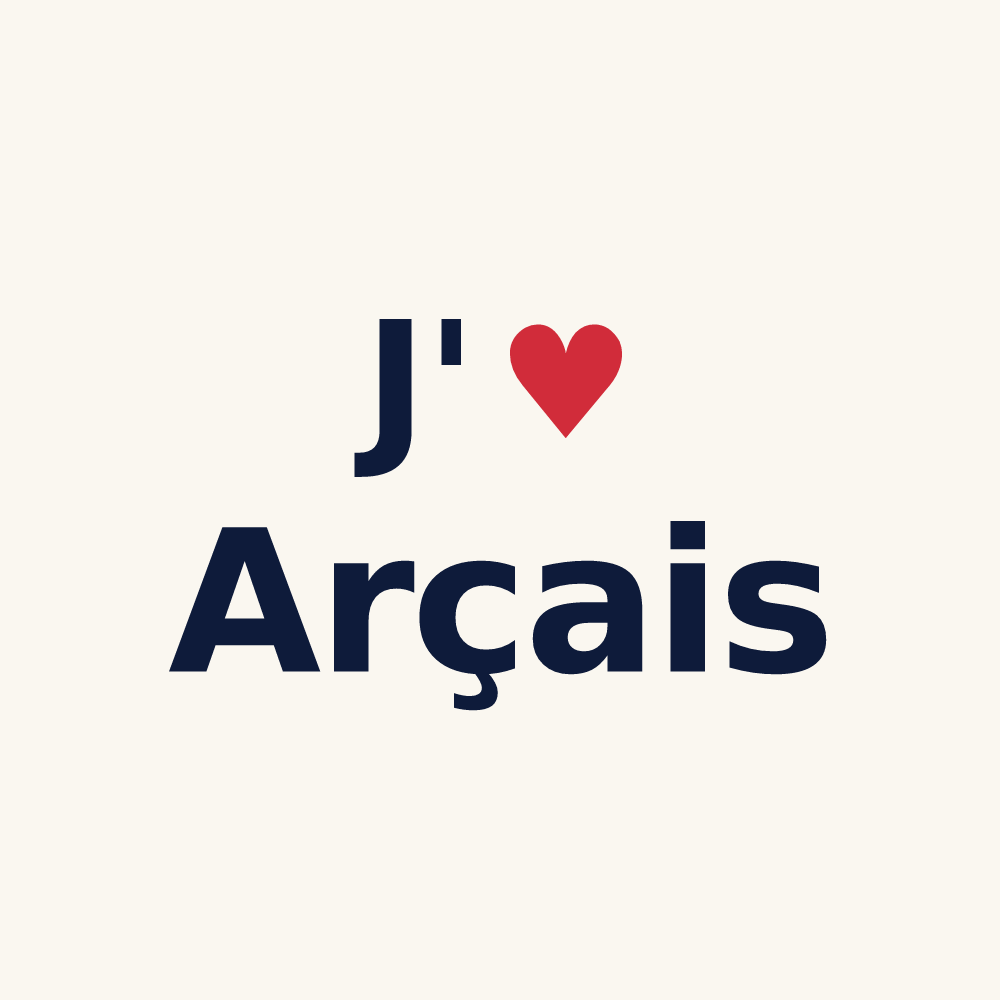 Tasse personnalisée Arçais — design J'aime Arçais