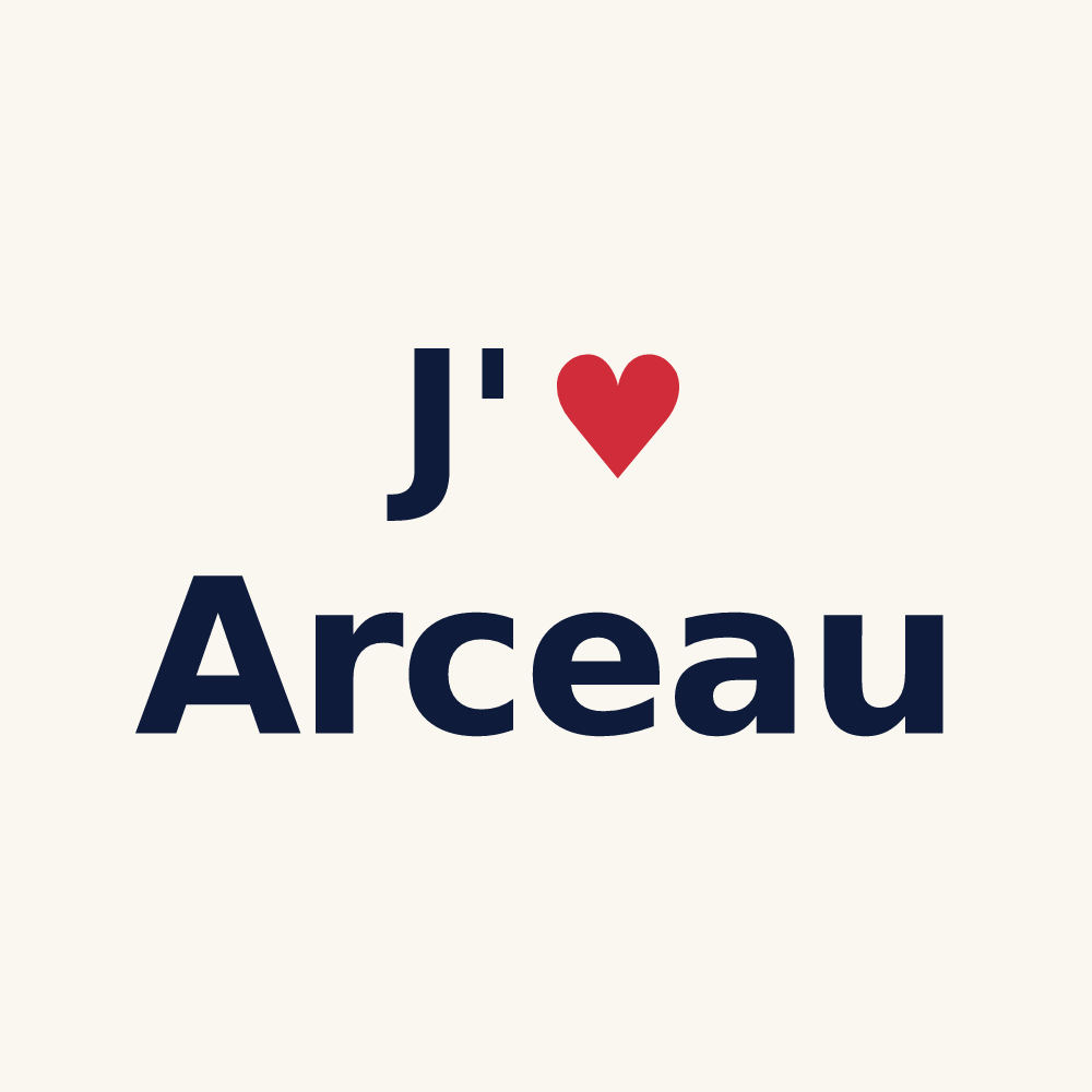 Tasse personnalisée Arceau — design J'aime Arceau