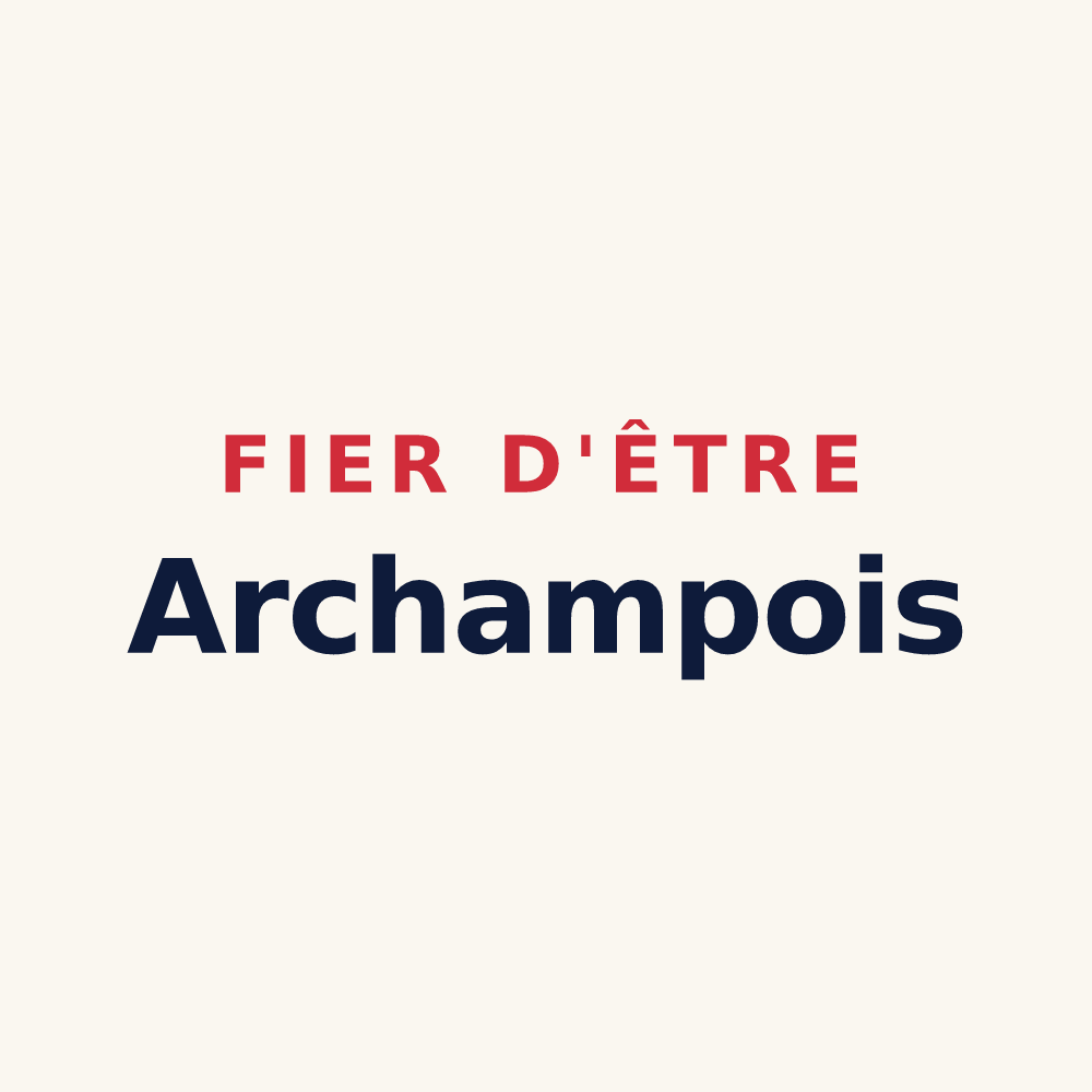 Tasse « Fier d'être Archampois » — design pour Archamps