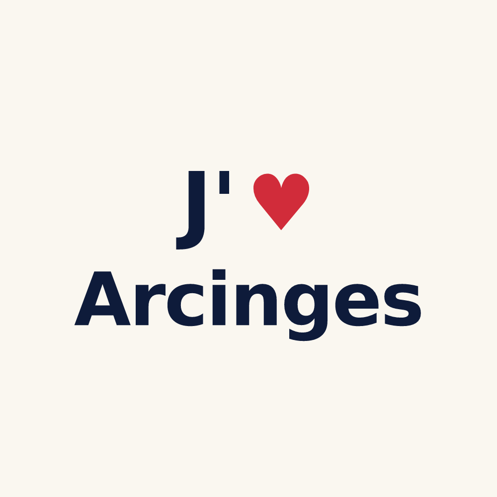 Tasse personnalisée Arcinges — design J'aime Arcinges