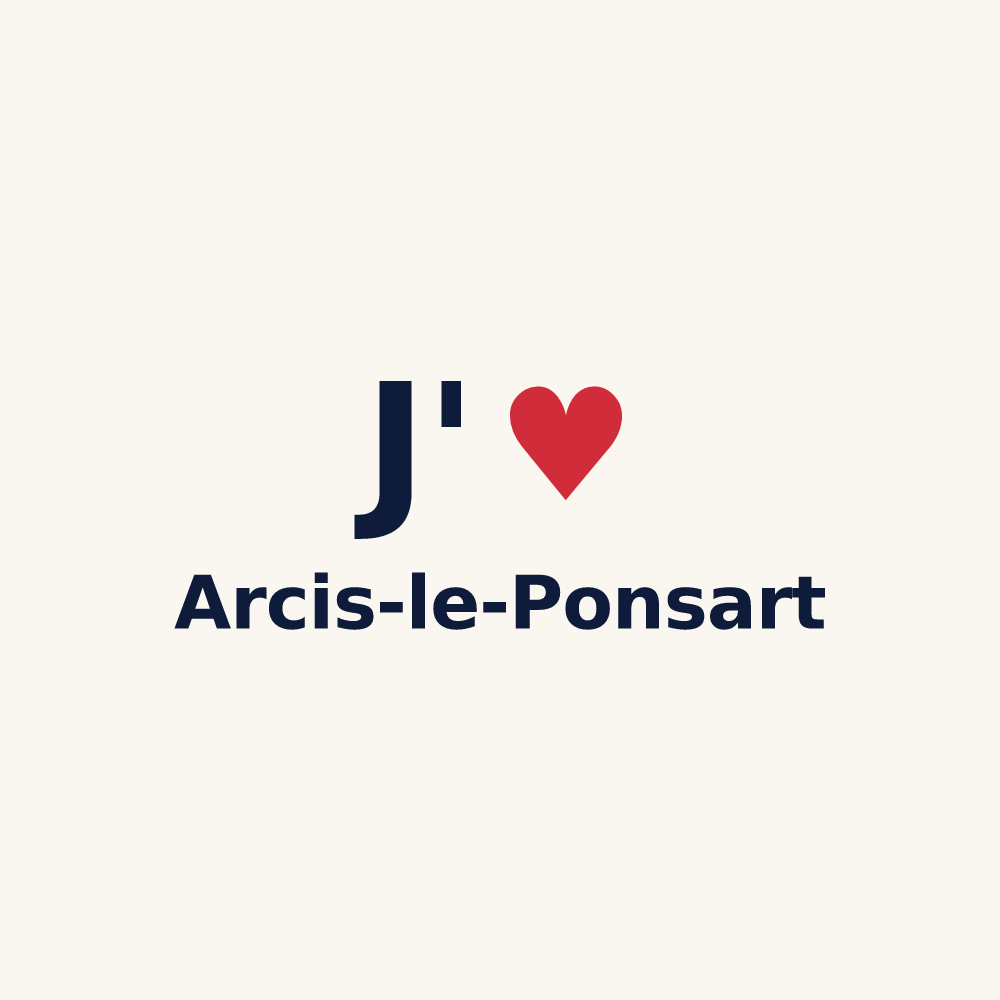 Tasse personnalisée Arcis-le-Ponsart — design J'aime Arcis-le-Ponsart