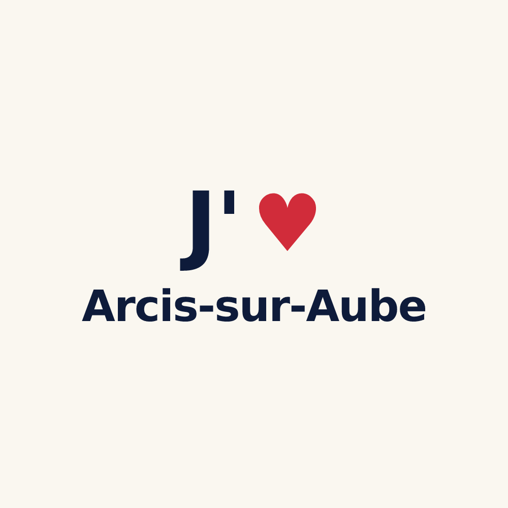 Tasse personnalisée Arcis-sur-Aube — design J'aime Arcis-sur-Aube