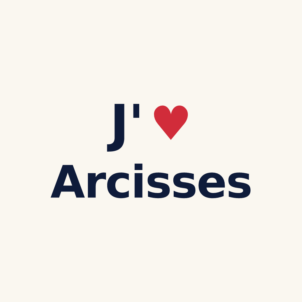 Tasse personnalisée Arcisses — design J'aime Arcisses