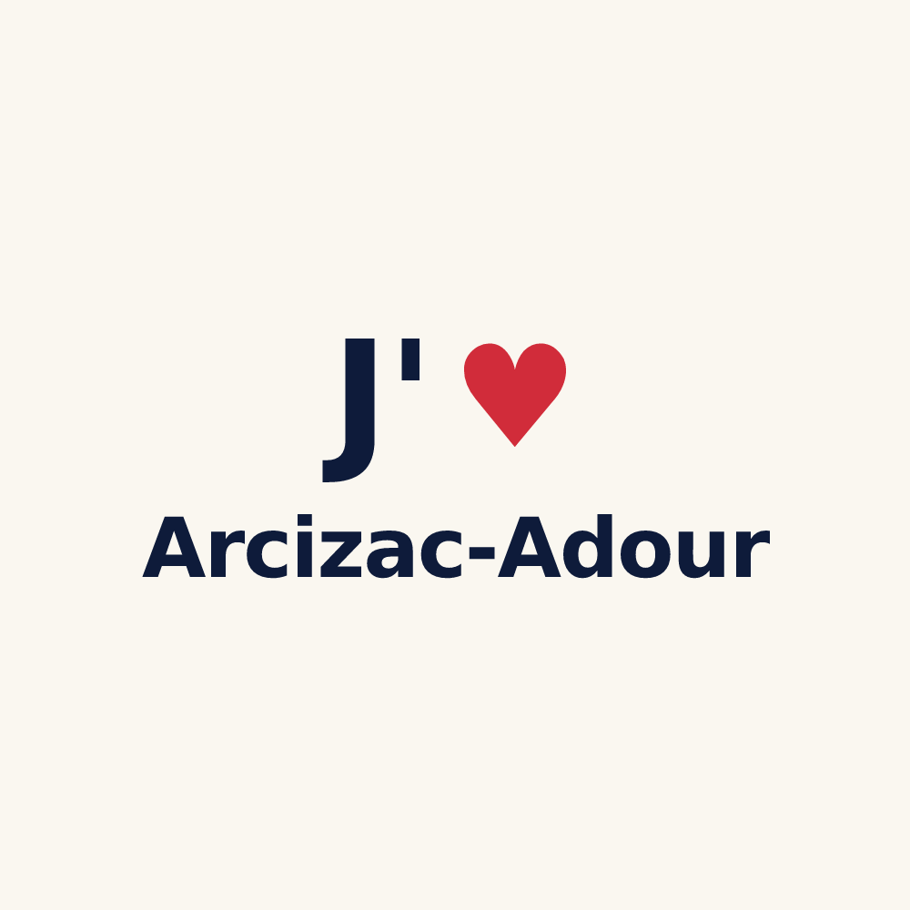 Tasse personnalisée Arcizac-Adour — design J'aime Arcizac-Adour