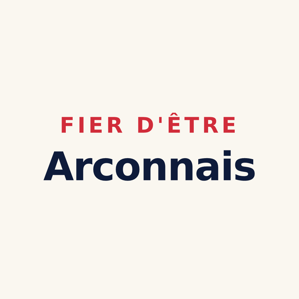 Tasse « Fier d'être Arconnais » — design pour Arcomps