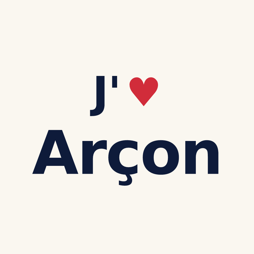 Tasse personnalisée Arçon — design J'aime Arçon