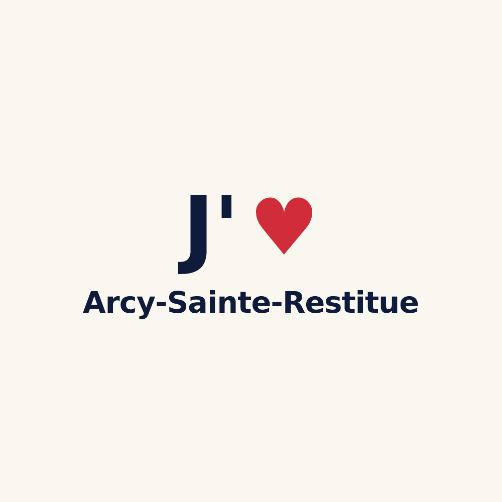 Tasse personnalisée Arcy-Sainte-Restitue — design J'aime Arcy-Sainte-Restitue