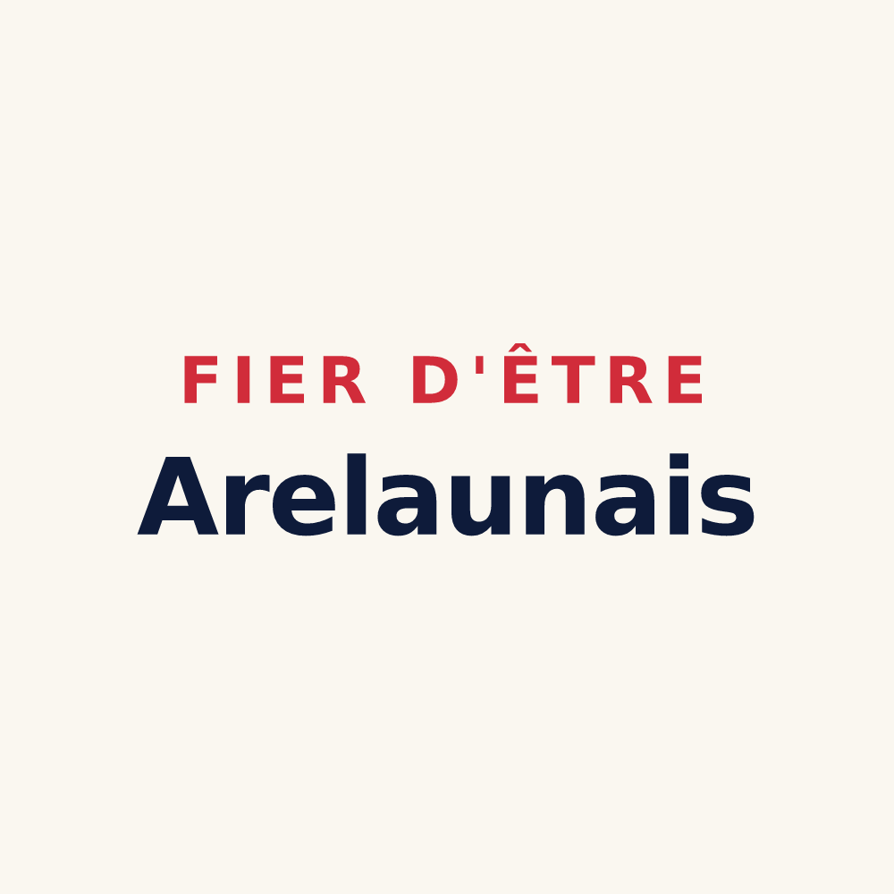 Tasse « Fier d'être Arelaunais » — design pour Arelaune-en-Seine