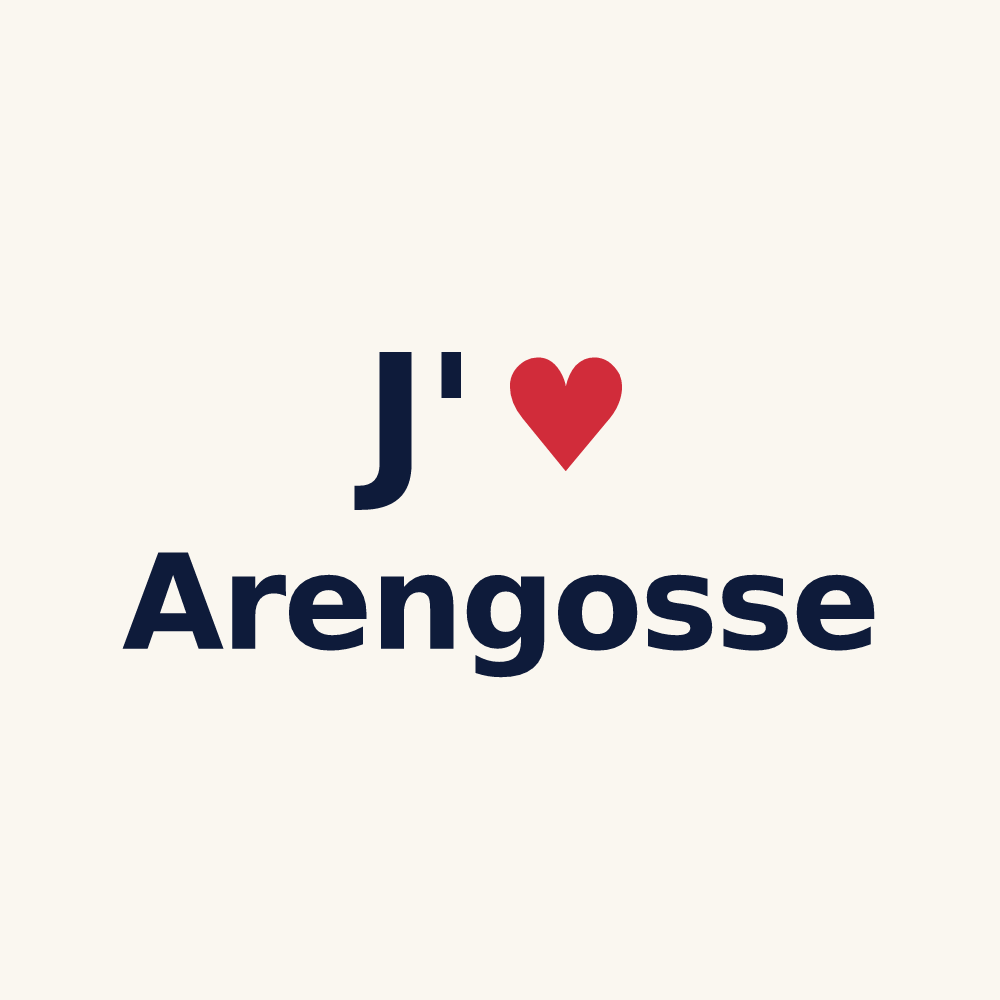 Tasse personnalisée Arengosse — design J'aime Arengosse