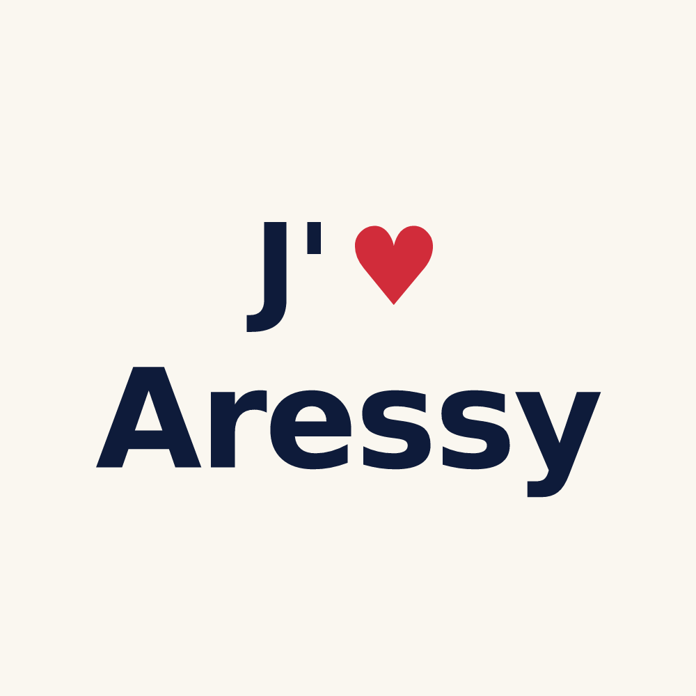 Tasse personnalisée Aressy — design J'aime Aressy