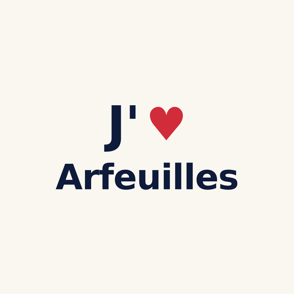 Tasse personnalisée Arfeuilles — design J'aime Arfeuilles