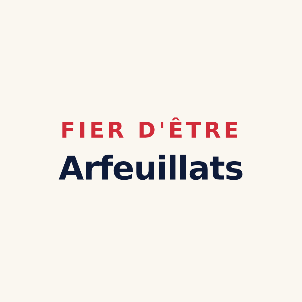 Tasse « Fier d'être Arfeuillats » — design pour Arfeuilles