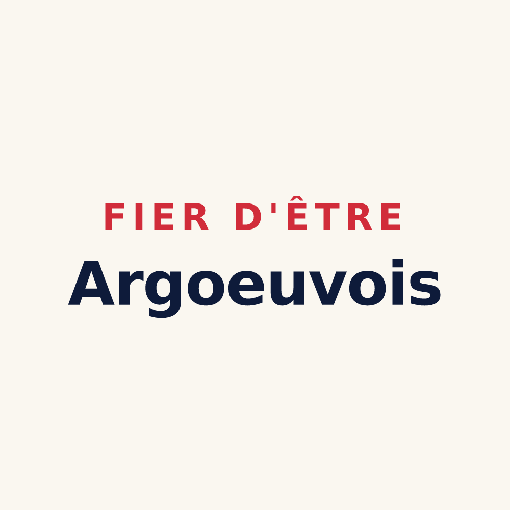 Tasse « Fier d'être Argoeuvois » — design pour Argœuves