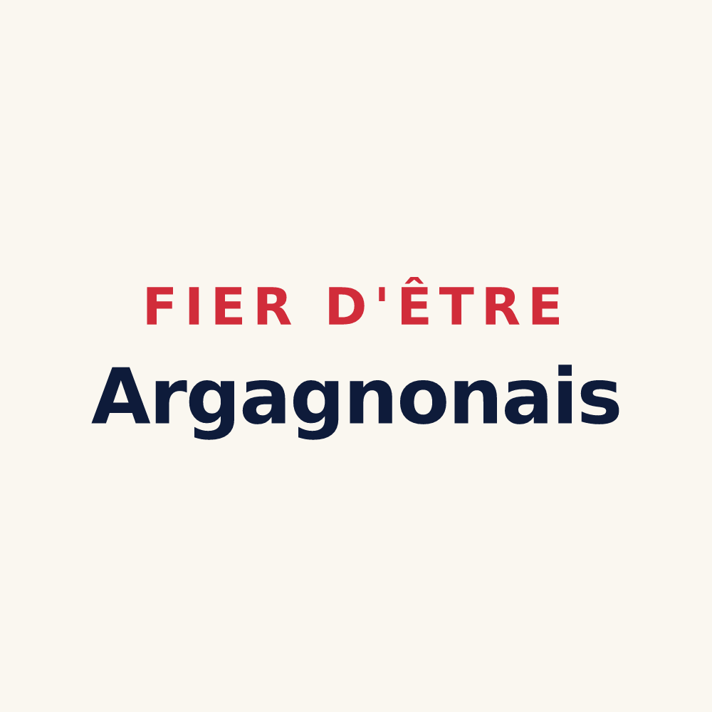 Tasse « Fier d'être Argagnonais » — design pour Argagnon