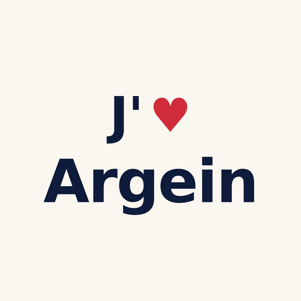 Tasse personnalisée Argein — design J'aime Argein
