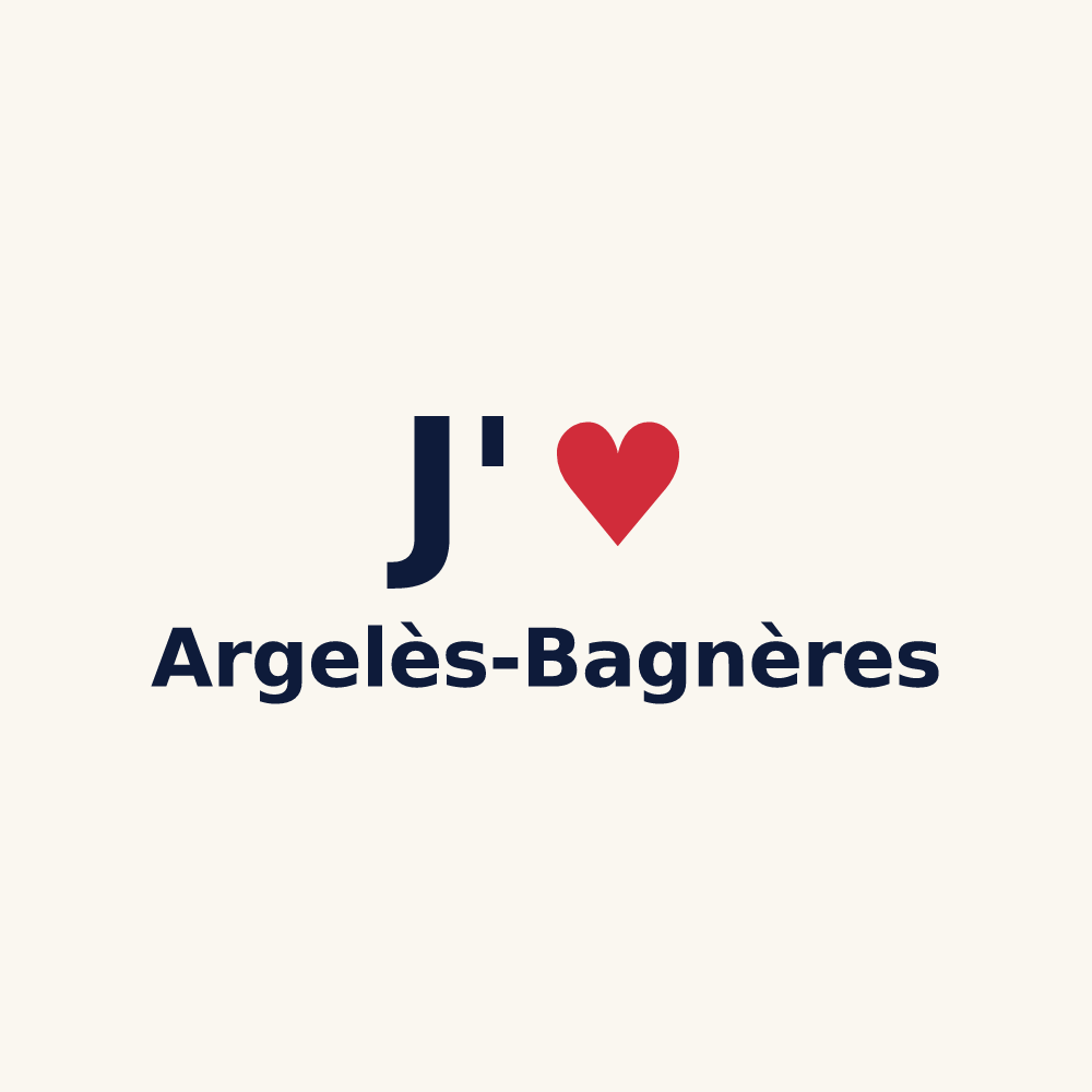 Tasse personnalisée Argelès-Bagnères — design J'aime Argelès-Bagnères