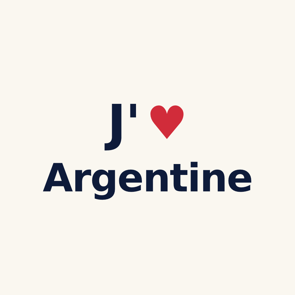 Tasse personnalisée Argentine — design J'aime Argentine