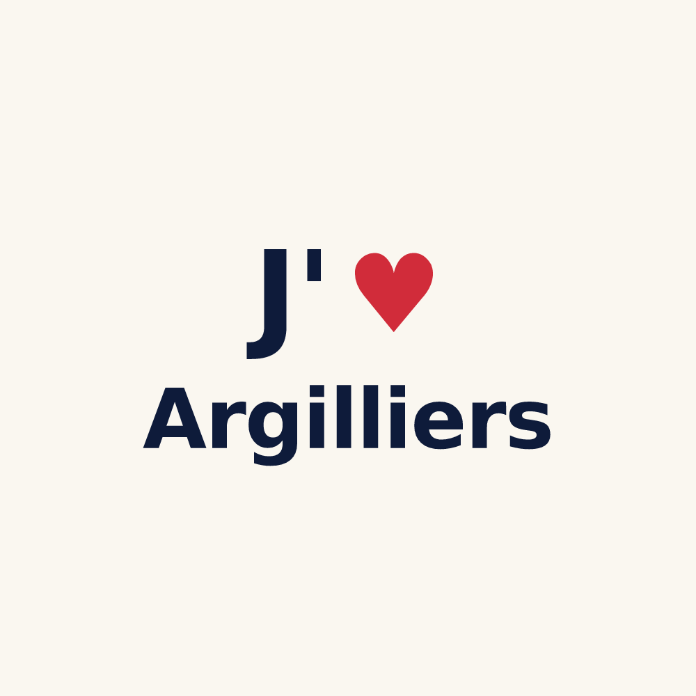 Tasse personnalisée Argilliers — design « J'aime Argilliers » imprimé sur la tasse