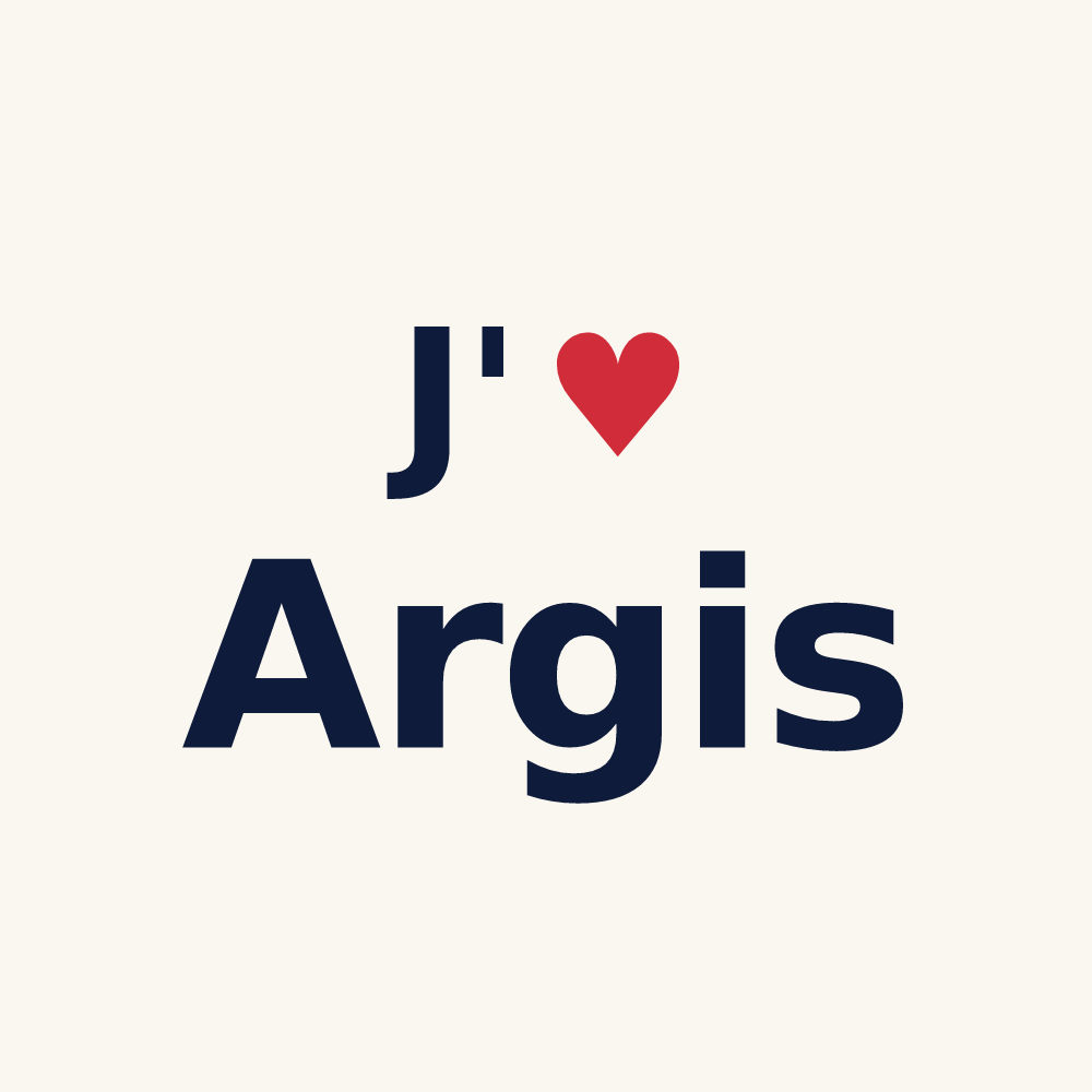 Tasse personnalisée Argis — design J'aime Argis