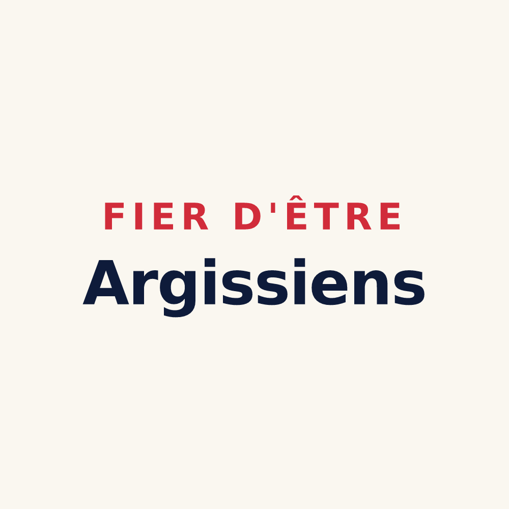 Tasse « Fier d'être Argissiens » — design pour Argis