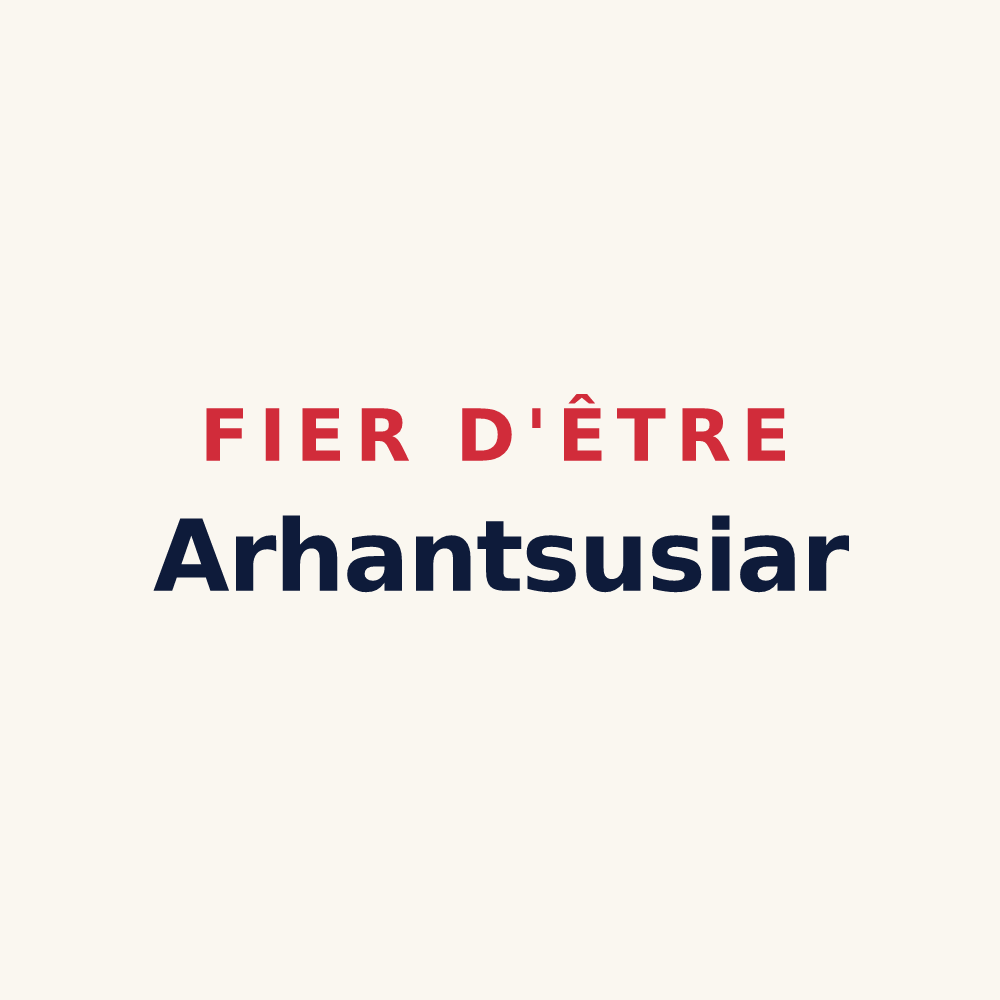 Tasse « Fier d'être Arhantsusiar » — design pour Arhansus