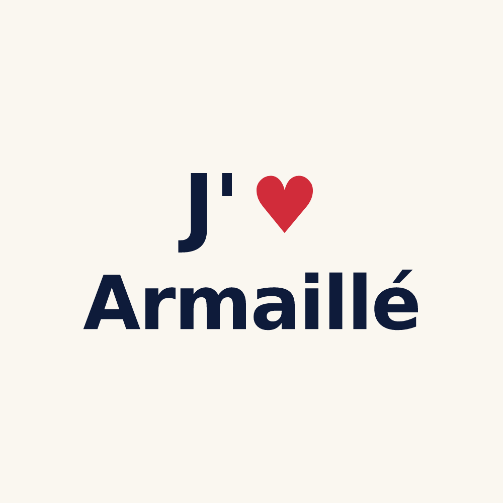 Tasse personnalisée Armaillé — design J'aime Armaillé