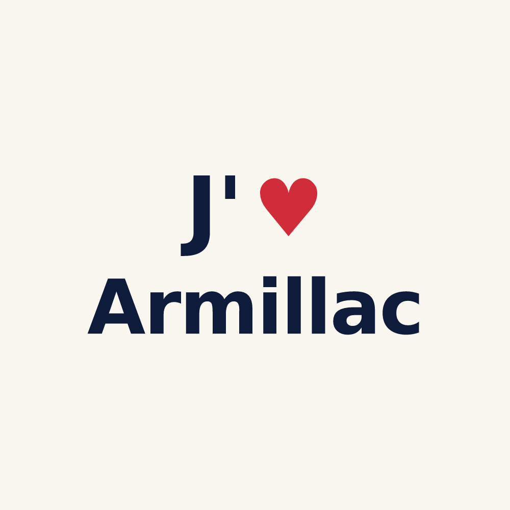 Tasse personnalisée Armillac — design J'aime Armillac