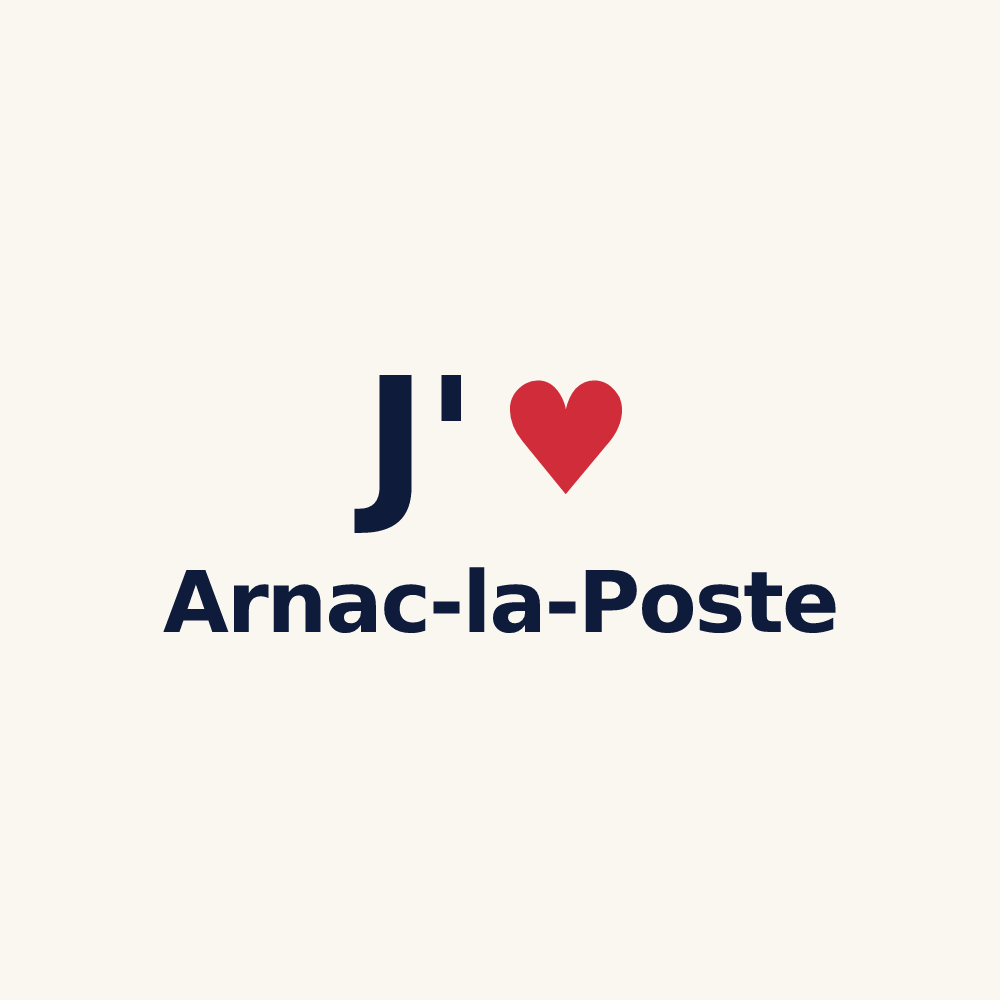 Tasse personnalisée Arnac-la-Poste — design J'aime Arnac-la-Poste
