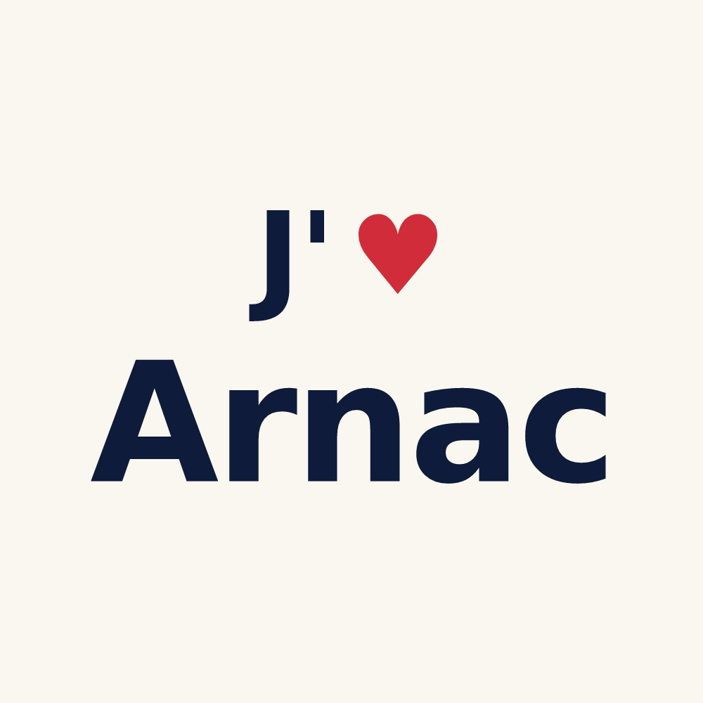 Tasse personnalisée Arnac — design J'aime Arnac