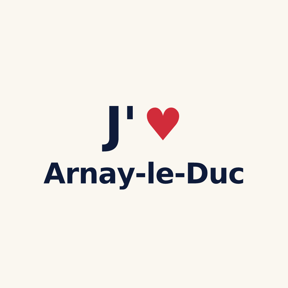 Tasse personnalisée Arnay-le-Duc — design « J'aime Arnay-le-Duc » imprimé sur la tasse
