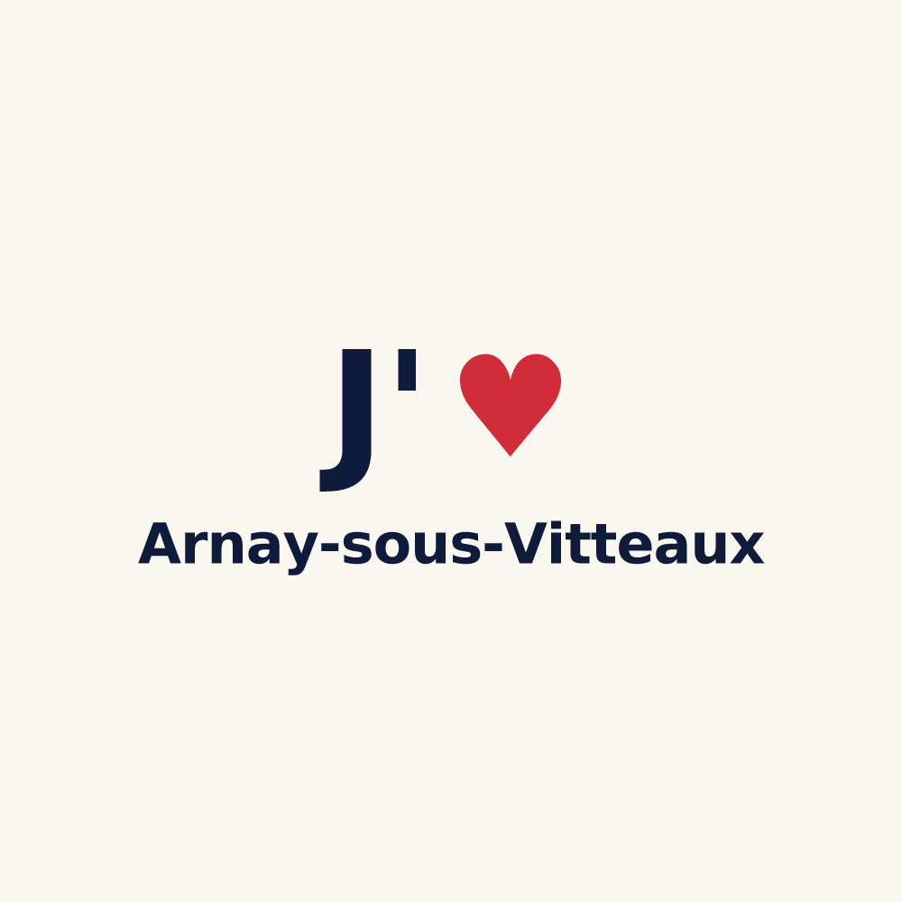 Tasse personnalisée Arnay-sous-Vitteaux — design J'aime Arnay-sous-Vitteaux