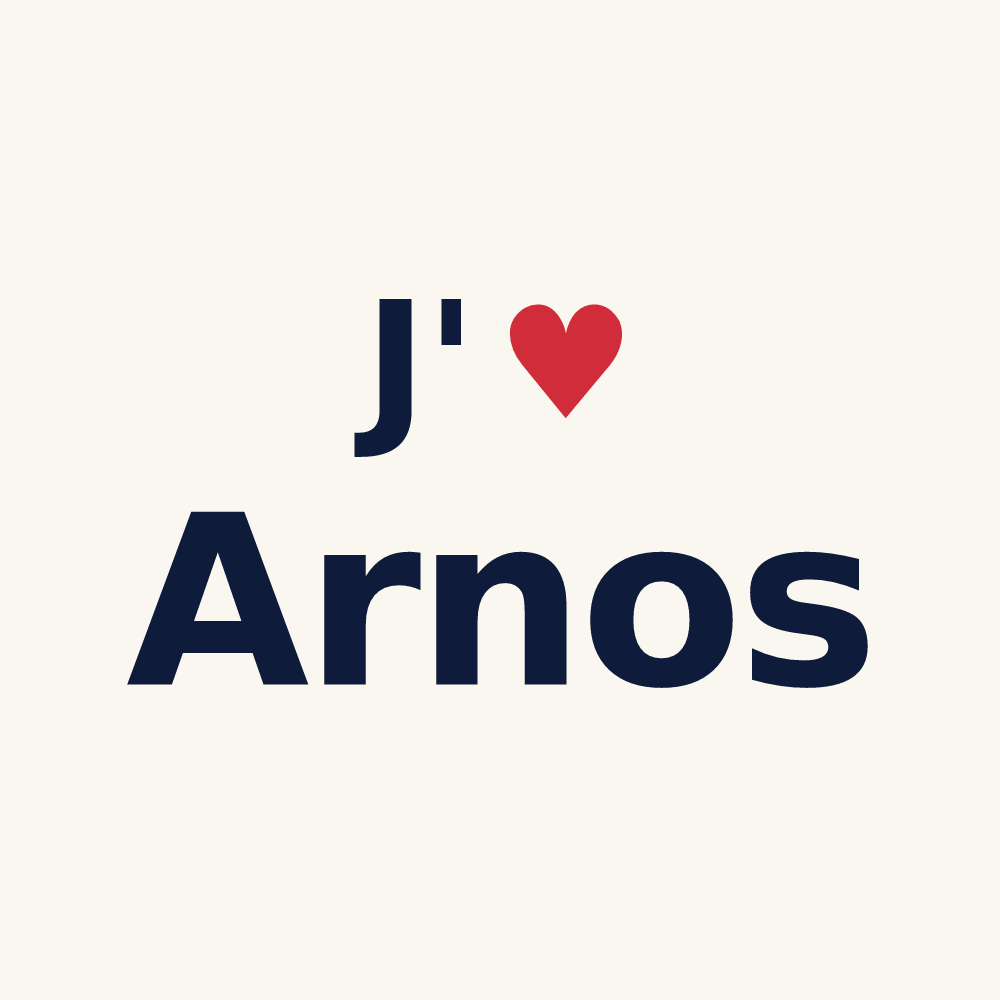 Tasse personnalisée Arnos — design J'aime Arnos