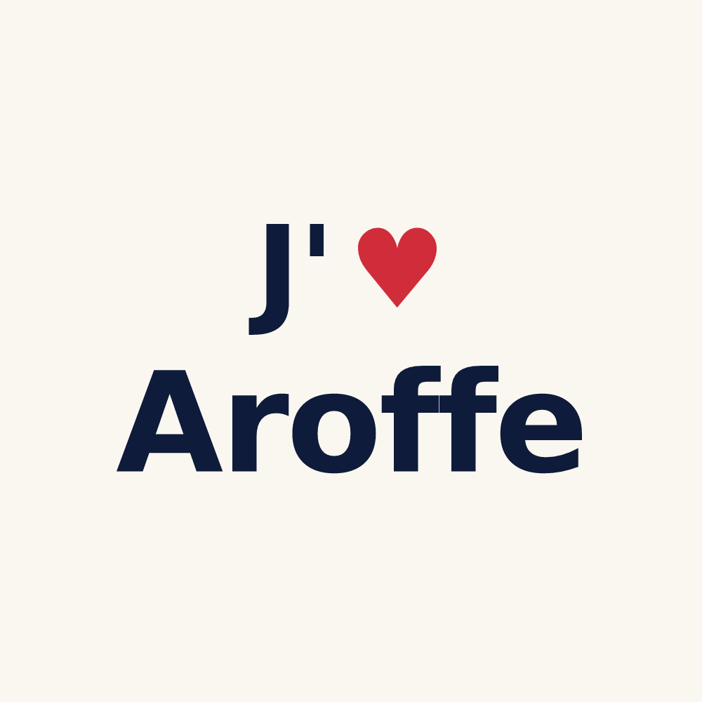 Tasse personnalisée Aroffe — design J'aime Aroffe