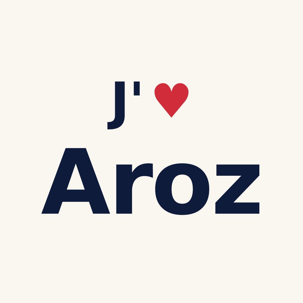 Tasse personnalisée Aroz — design J'aime Aroz