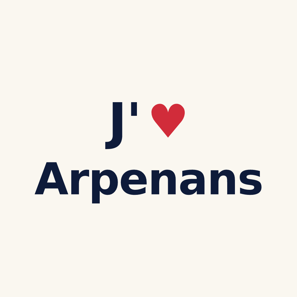 Tasse personnalisée Arpenans — design J'aime Arpenans
