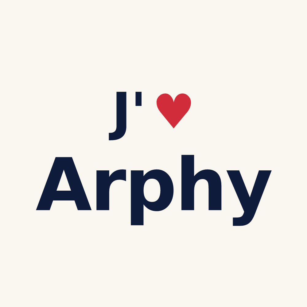 Tasse personnalisée Arphy — design J'aime Arphy