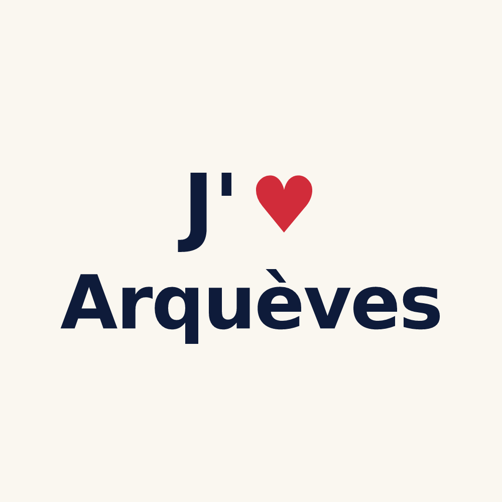 Tasse personnalisée Arquèves — design J'aime Arquèves