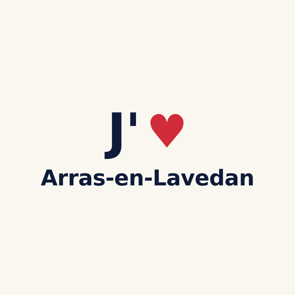 Tasse personnalisée Arras-en-Lavedan — design J'aime Arras-en-Lavedan