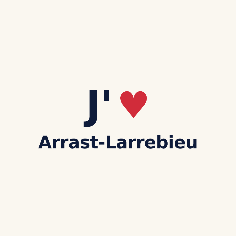Tasse personnalisée Arrast-Larrebieu — design J'aime Arrast-Larrebieu