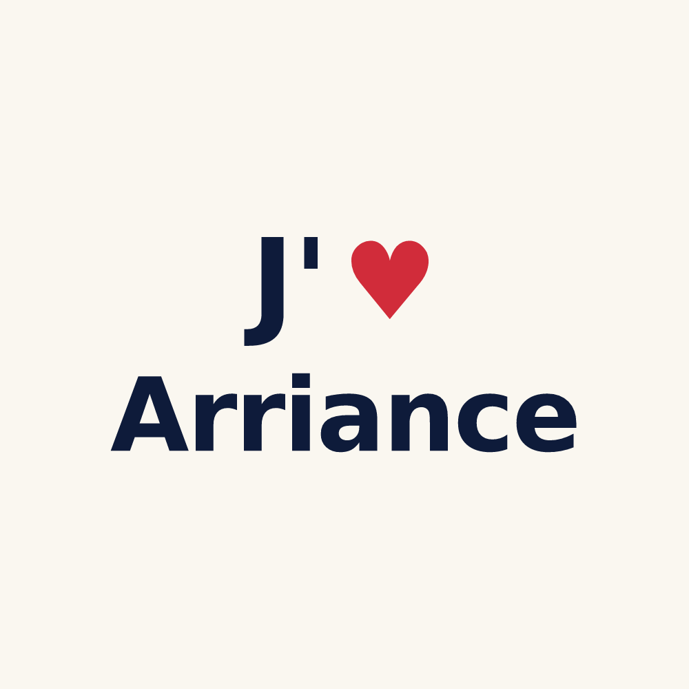 Tasse personnalisée Arriance — design J'aime Arriance