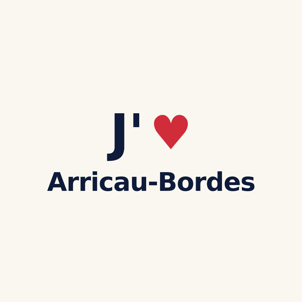 Tasse personnalisée Arricau-Bordes — design « J'aime Arricau-Bordes » imprimé sur la tasse