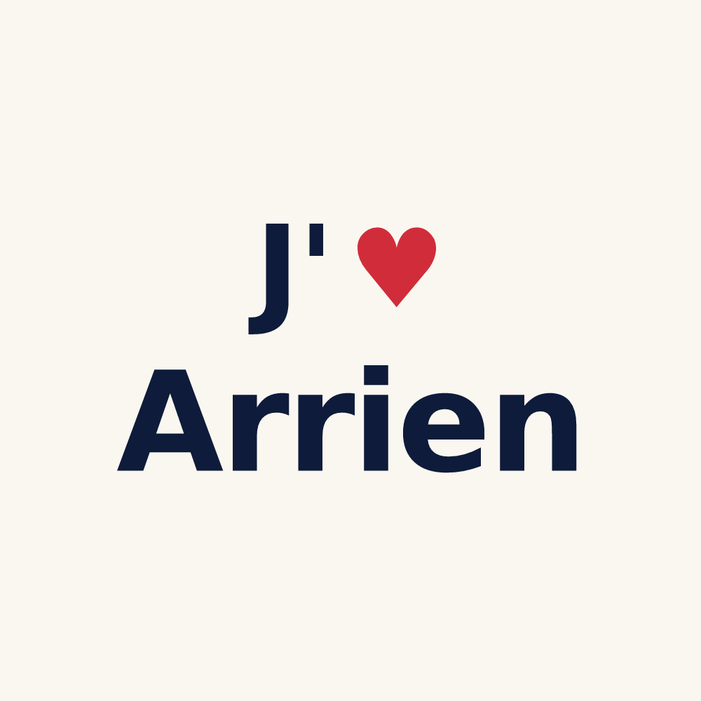 Tasse personnalisée Arrien — design J'aime Arrien