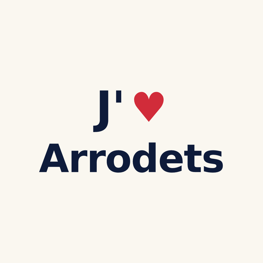 Tasse personnalisée Arrodets — design J'aime Arrodets