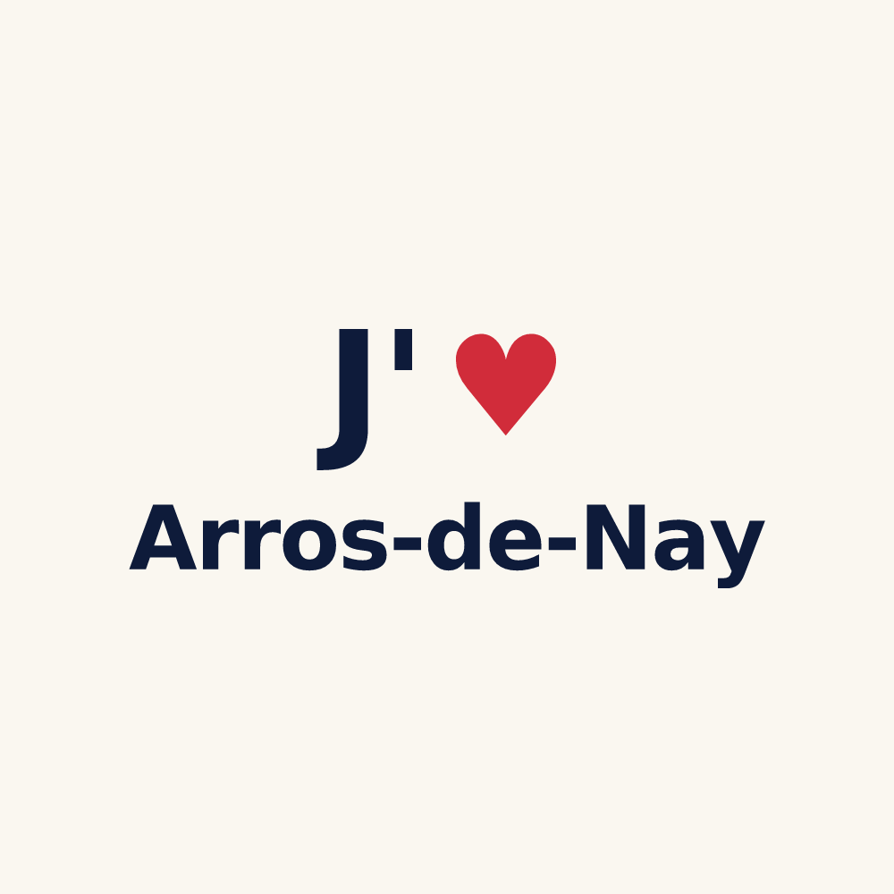 Tasse personnalisée Arros-de-Nay — design J'aime Arros-de-Nay