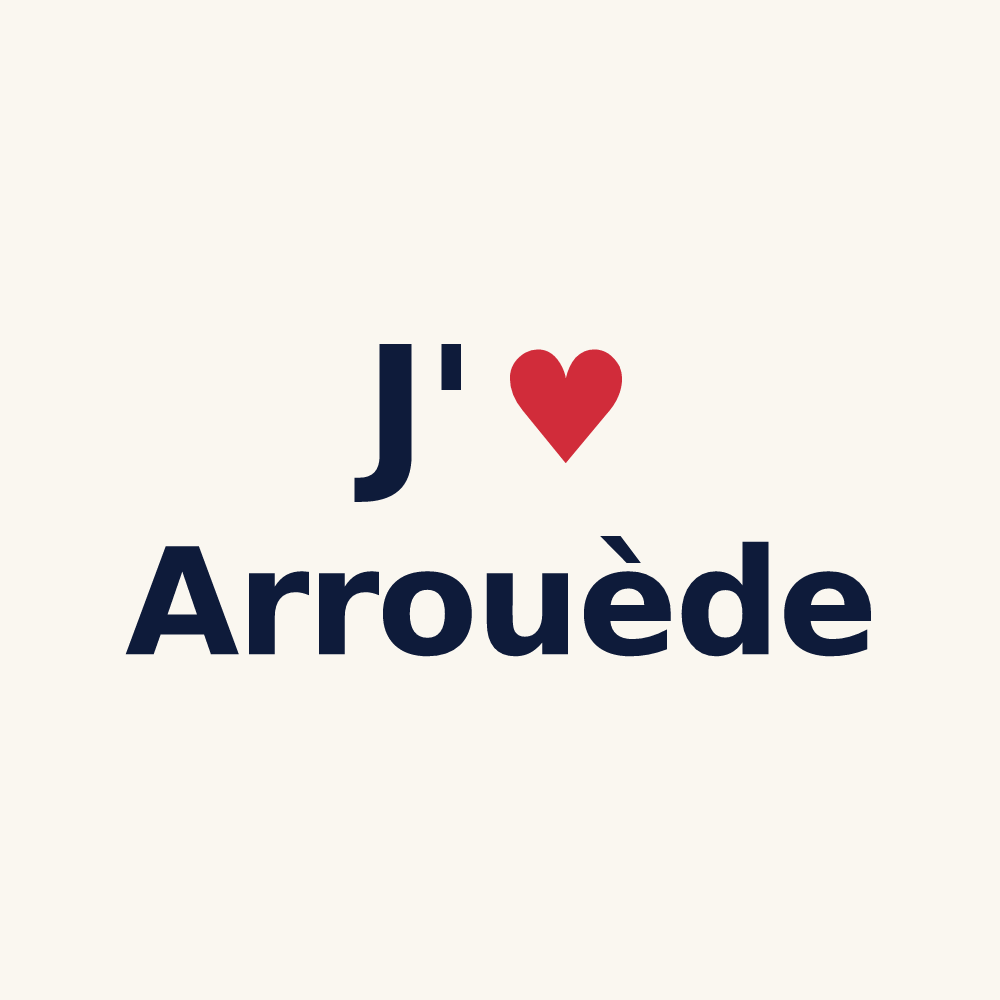 Tasse personnalisée Arrouède — design J'aime Arrouède